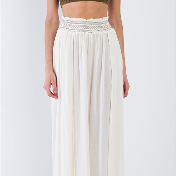 #32 TAUPE BOHO MAXI SKIRT - Picture 3 of 5